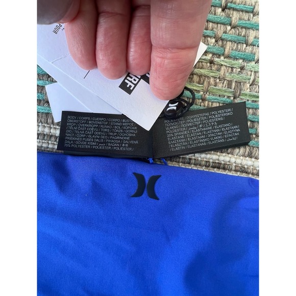 NWT Hurley Phantom Cut Out Surf Bottom Blue Black Size Lrg - Picture 6 of 15